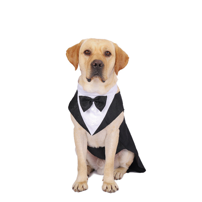 Dog Tuxedo Suit – British-Style Bowtie Gentleman Outfit for Dogs
