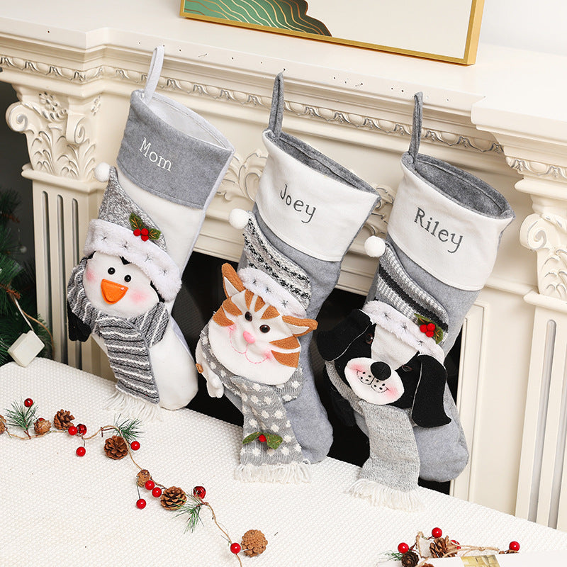 Christmas Pet Stocking Gift Bags – Penguin, Dog & Cat Holiday Stockings