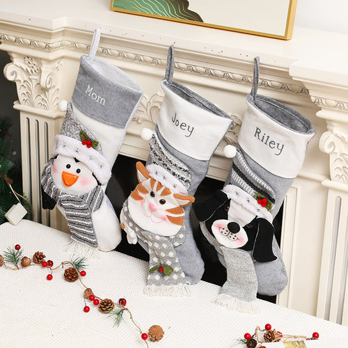Christmas Pet Stocking Gift Bags – Penguin, Dog & Cat Holiday Stockings