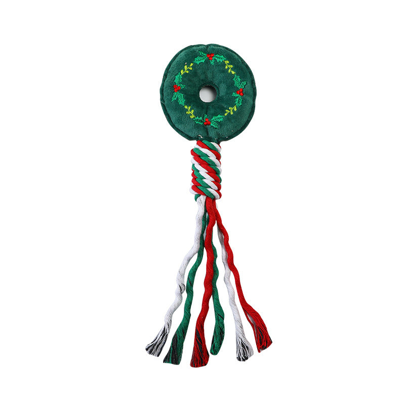 Christmas Plush Rope Dog Toy