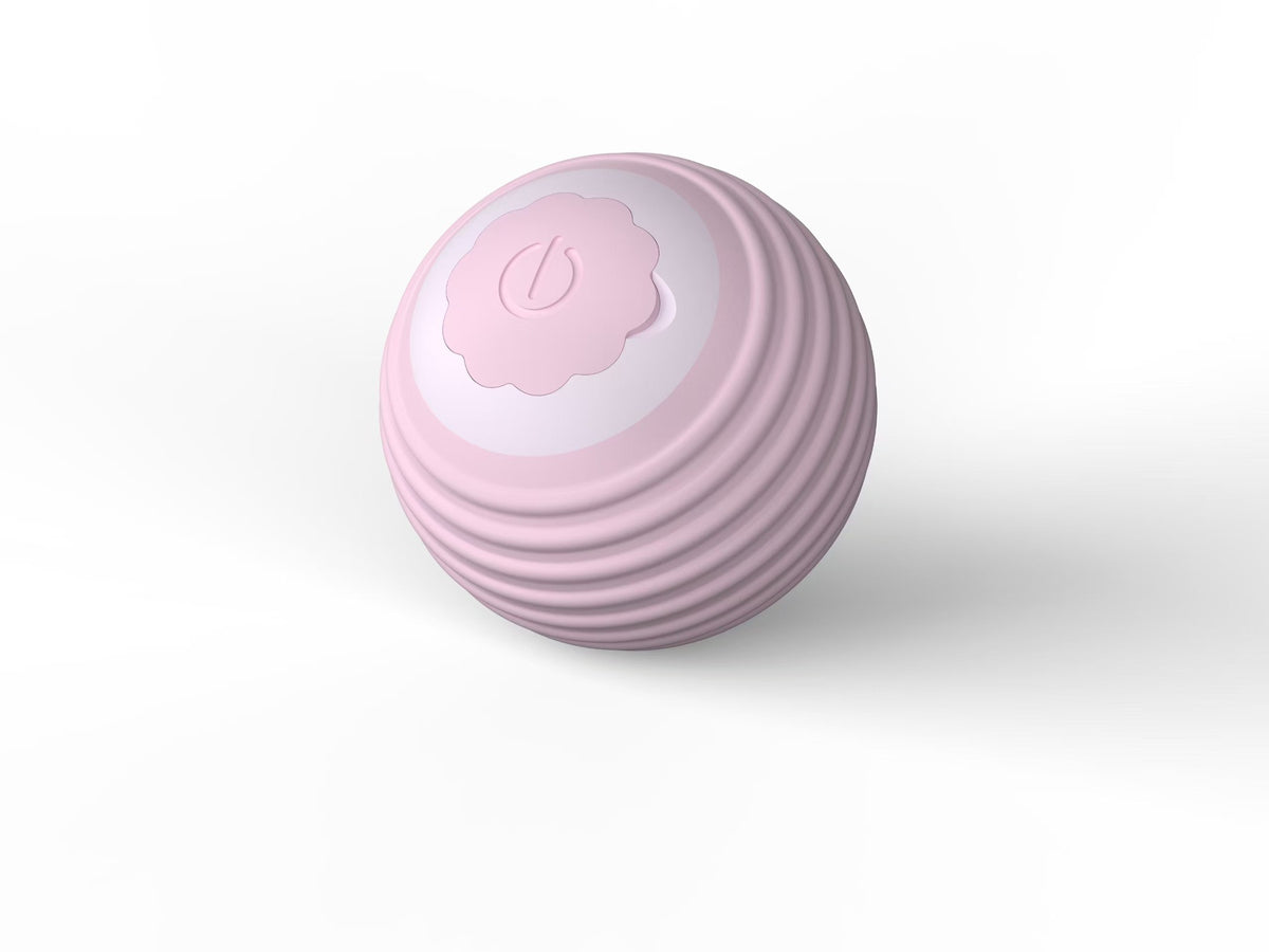Electric smart rolling ball cat toy - self-entertaining anti-boredom ball in Pink horizontal stripe 