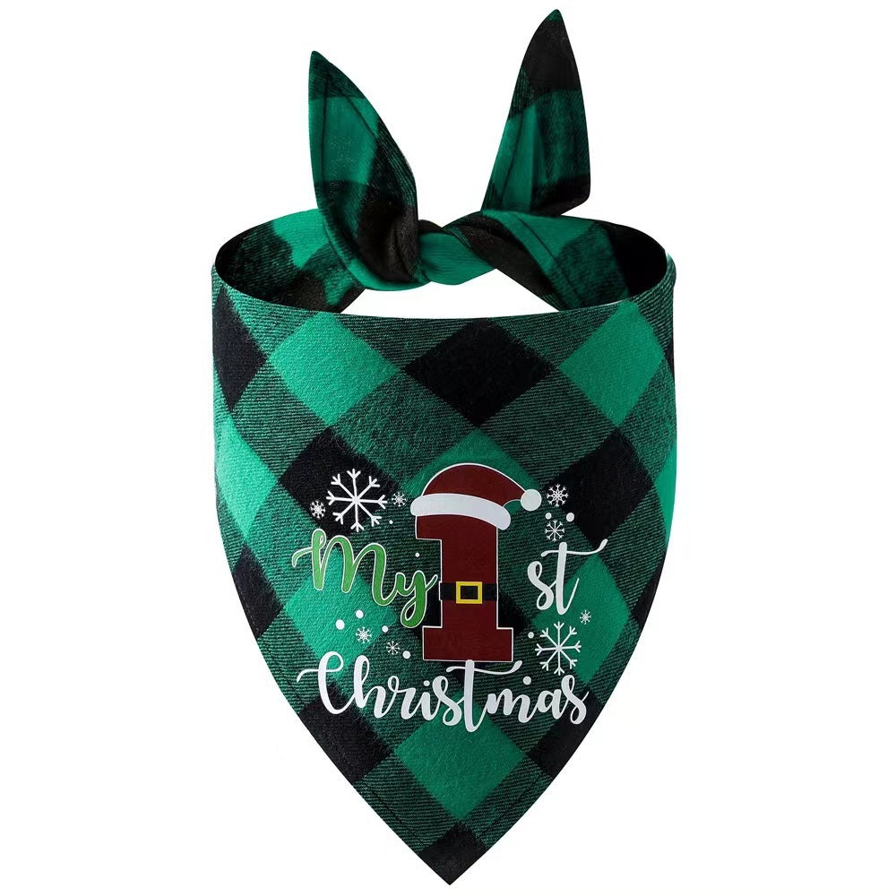 Christmas pet bandana scarf for dogs and cats - holiday neckerchief
