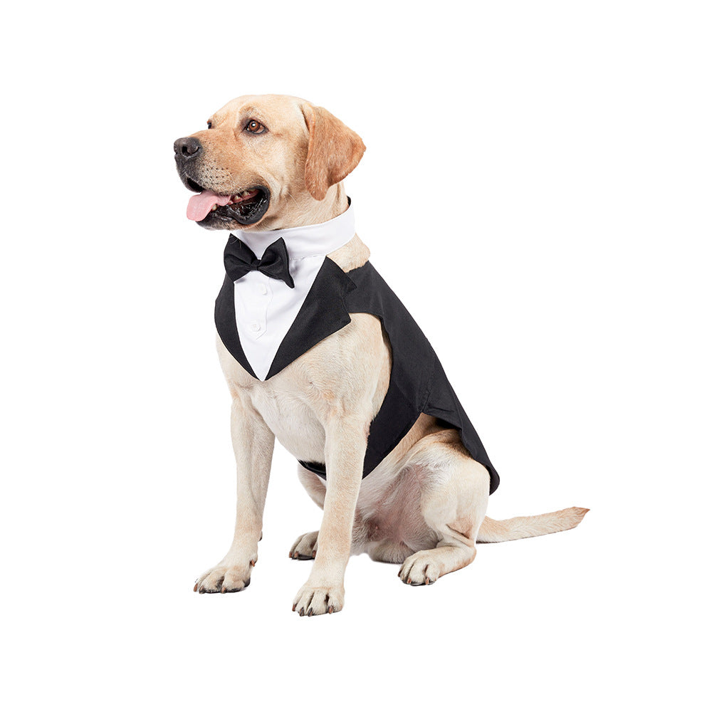 Dog Tuxedo Suit – British-Style Bowtie Gentleman Outfit for Dogs