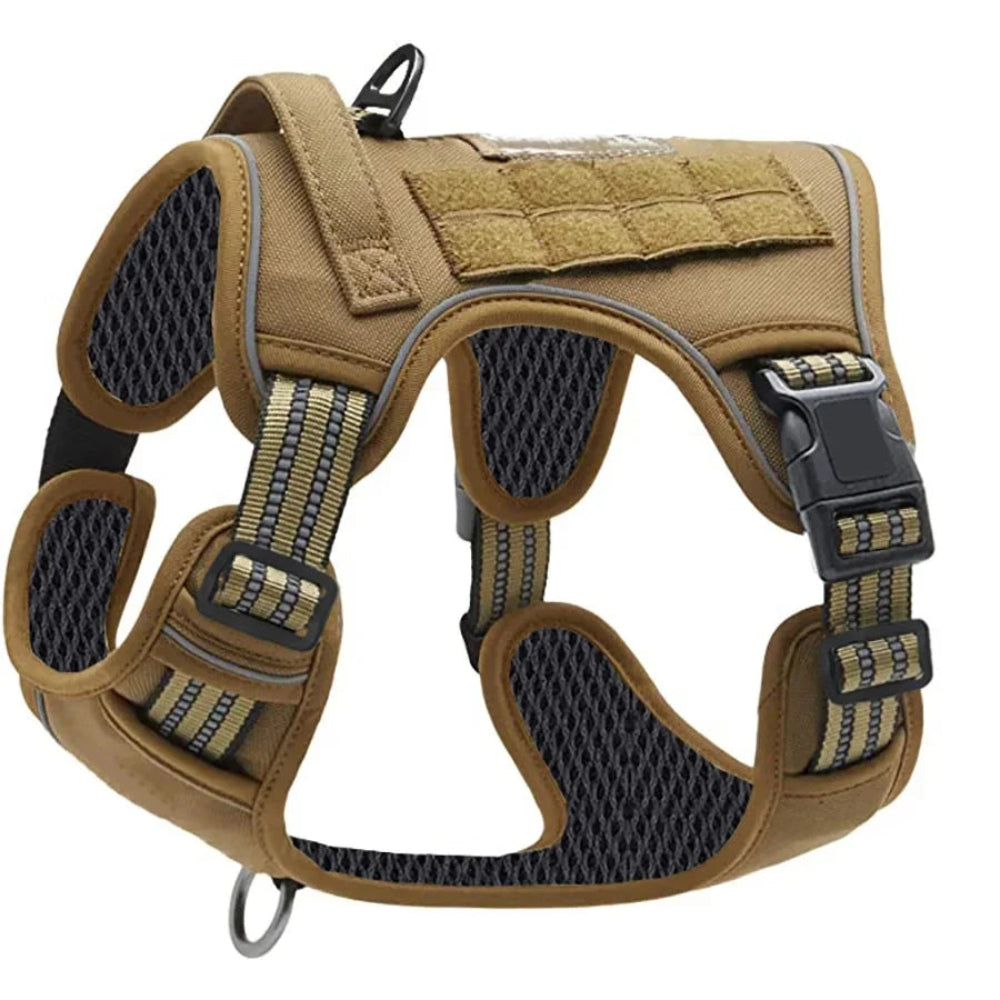 Military Tactical Dog Harness with Handle & Reflective Straps