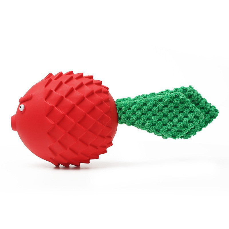 Squeaky Rubber Dog Chew Toy | Interactive Molar & Teeth Cleaning Toy for Dogs