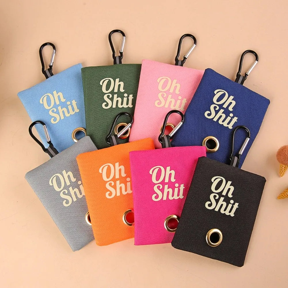 Canvas Poop Bag Organizer with Buckle