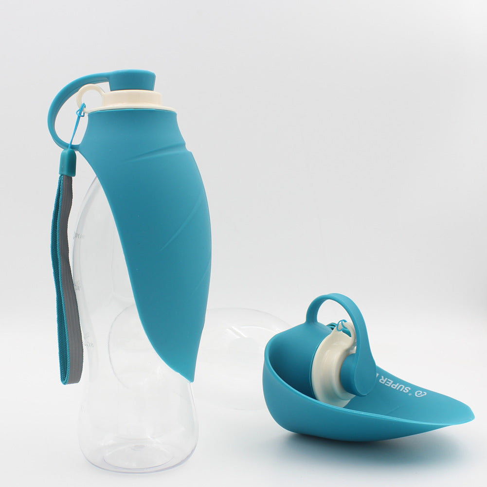 Outdoor Pet Flip Cup Water Bottle