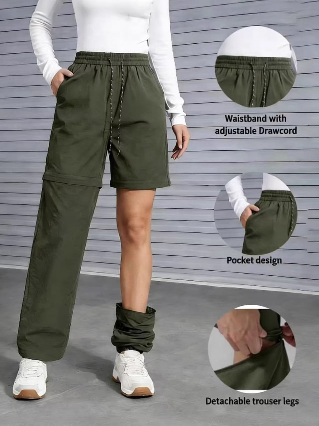 Women's Convertible Hiking Pants – Waterproof Zip-Off Cargo