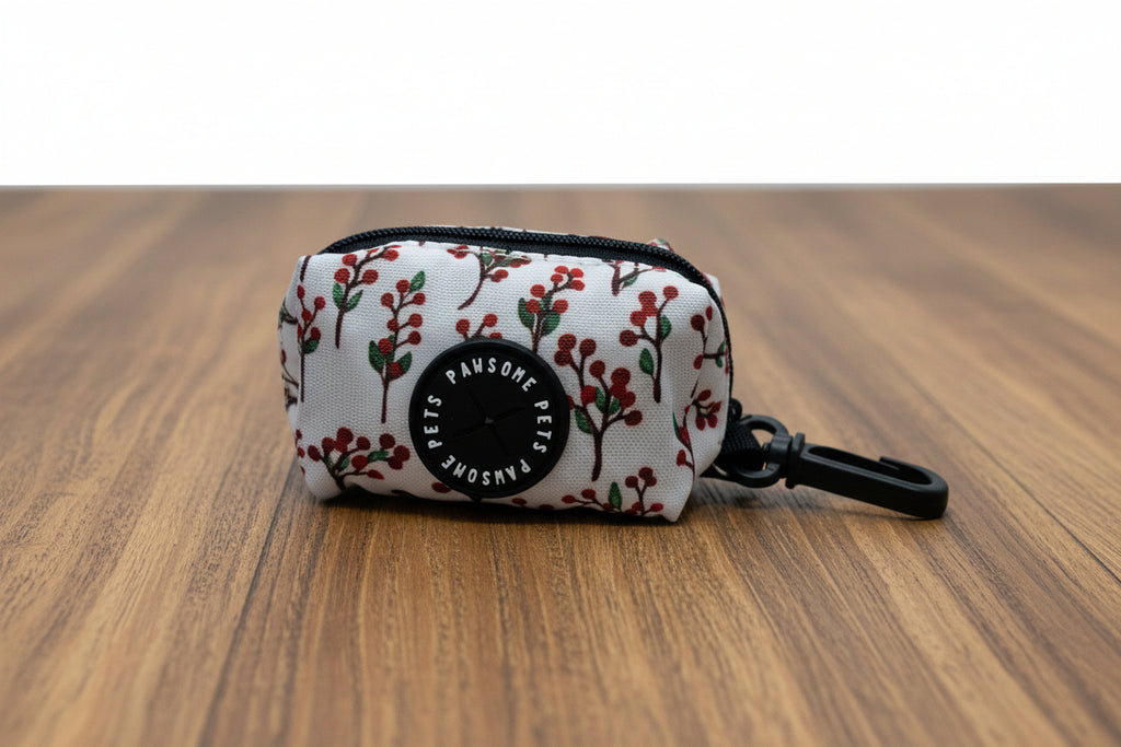 Waste Bag Holder - Red Floral