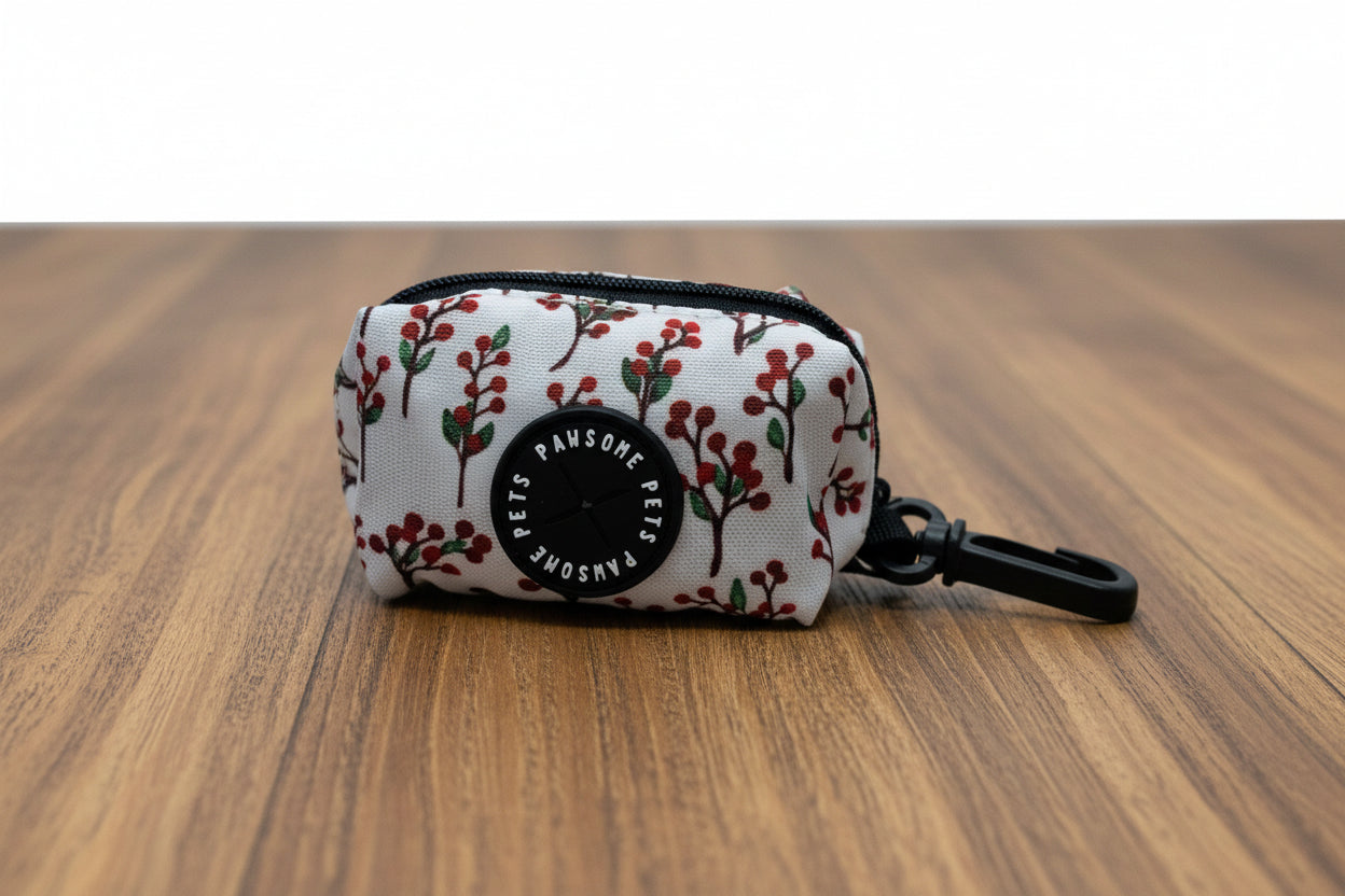 Waste Bag Holder - Red Floral