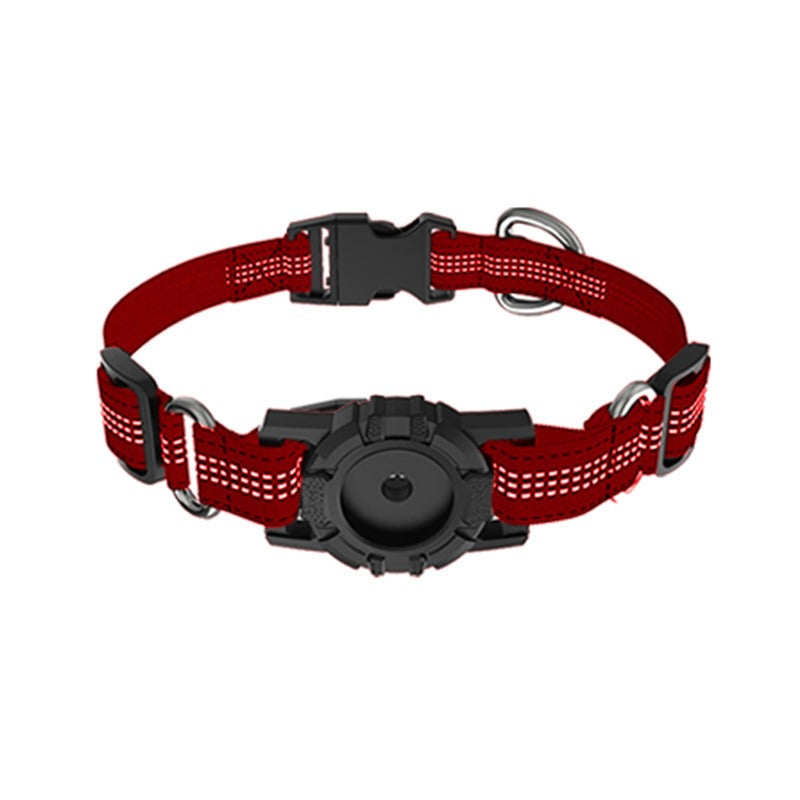 GPS Tracker Dog Collar – Nylon Safety Collar with Locator Holder