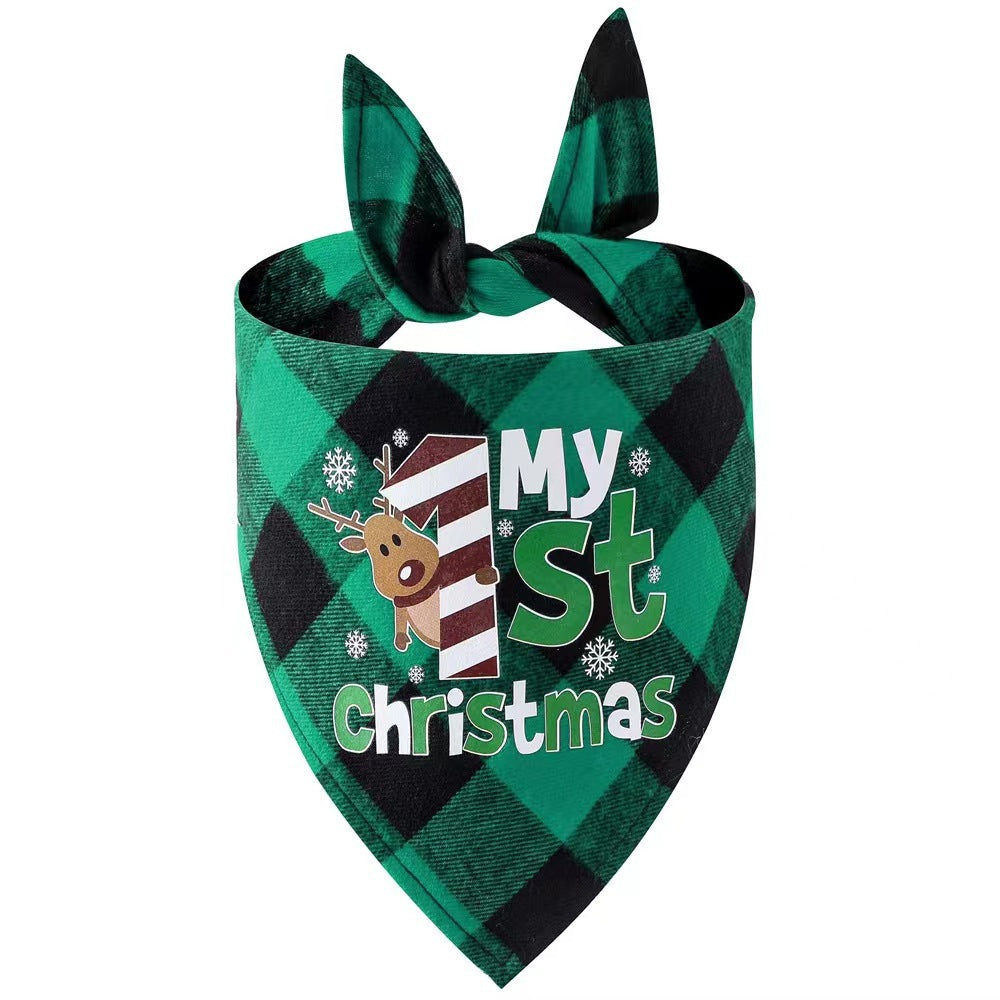 Christmas pet bandana scarf for dogs and cats - holiday neckerchief
