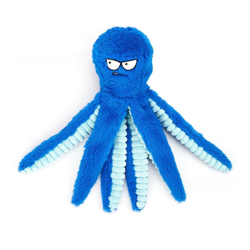 Angry Octo Plush Dog Toy