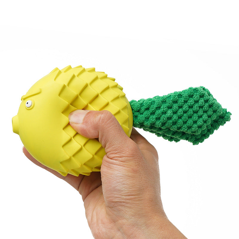 Squeaky Rubber Dog Chew Toy | Interactive Molar & Teeth Cleaning Toy for Dogs