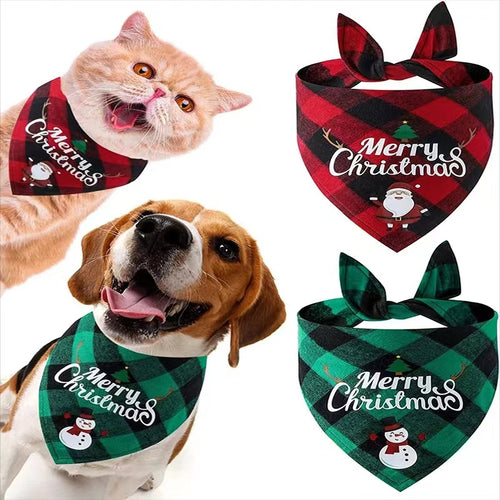 Christmas pet bandana scarf for dogs and cats - holiday neckerchief