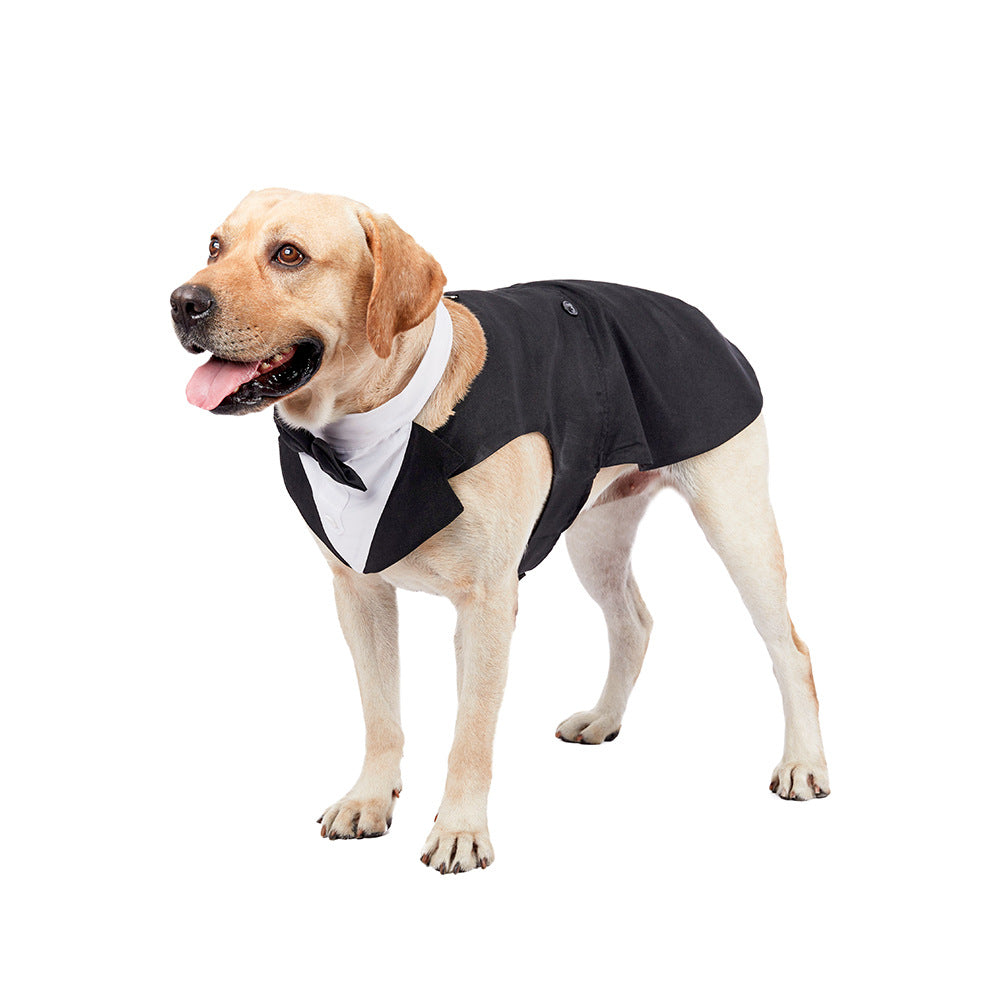 Dog Tuxedo Suit – British-Style Bowtie Gentleman Outfit for Dogs
