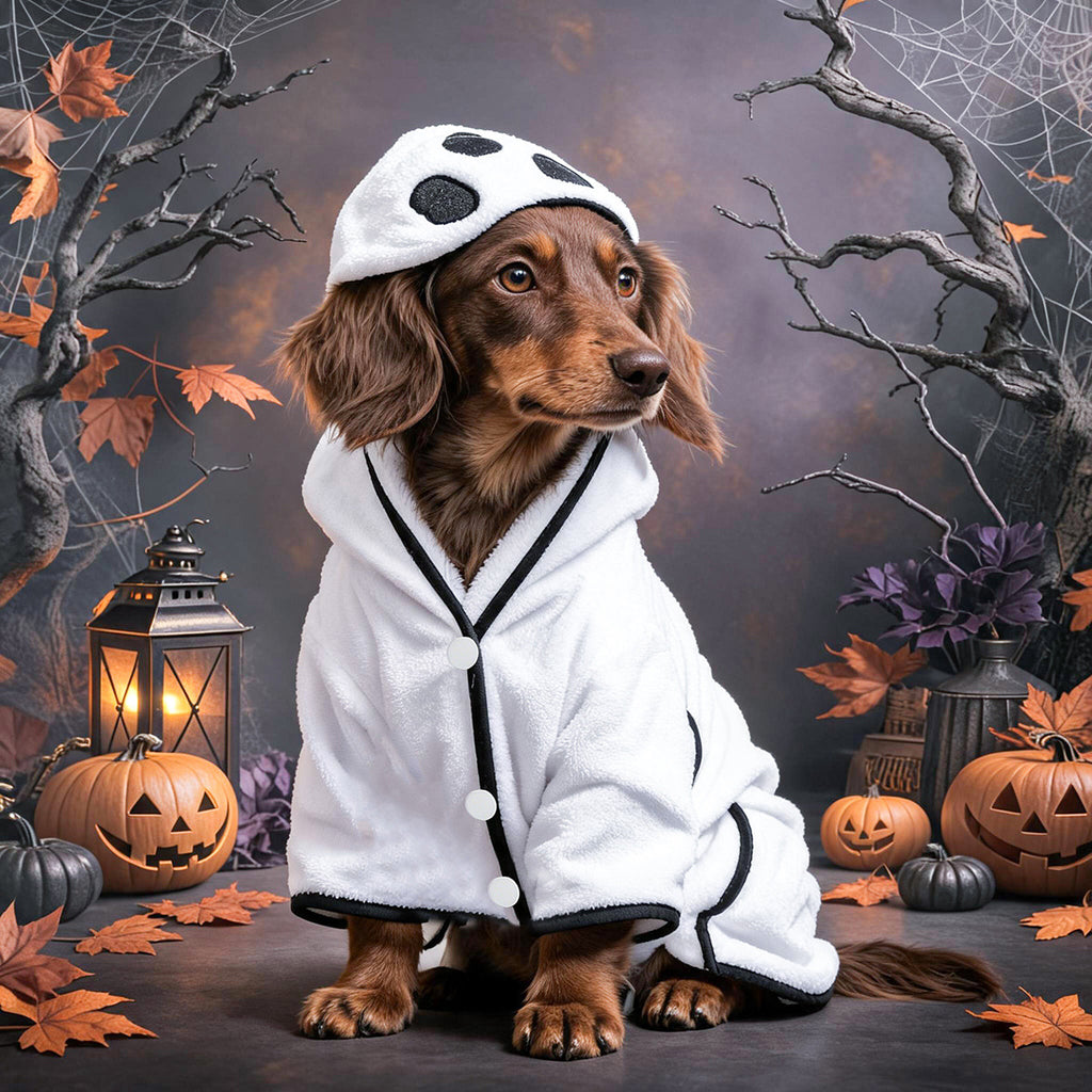 Pet Halloween Costume Robe | Ghost, Pumpkin & Zombie Dog & Cat Sleepwear