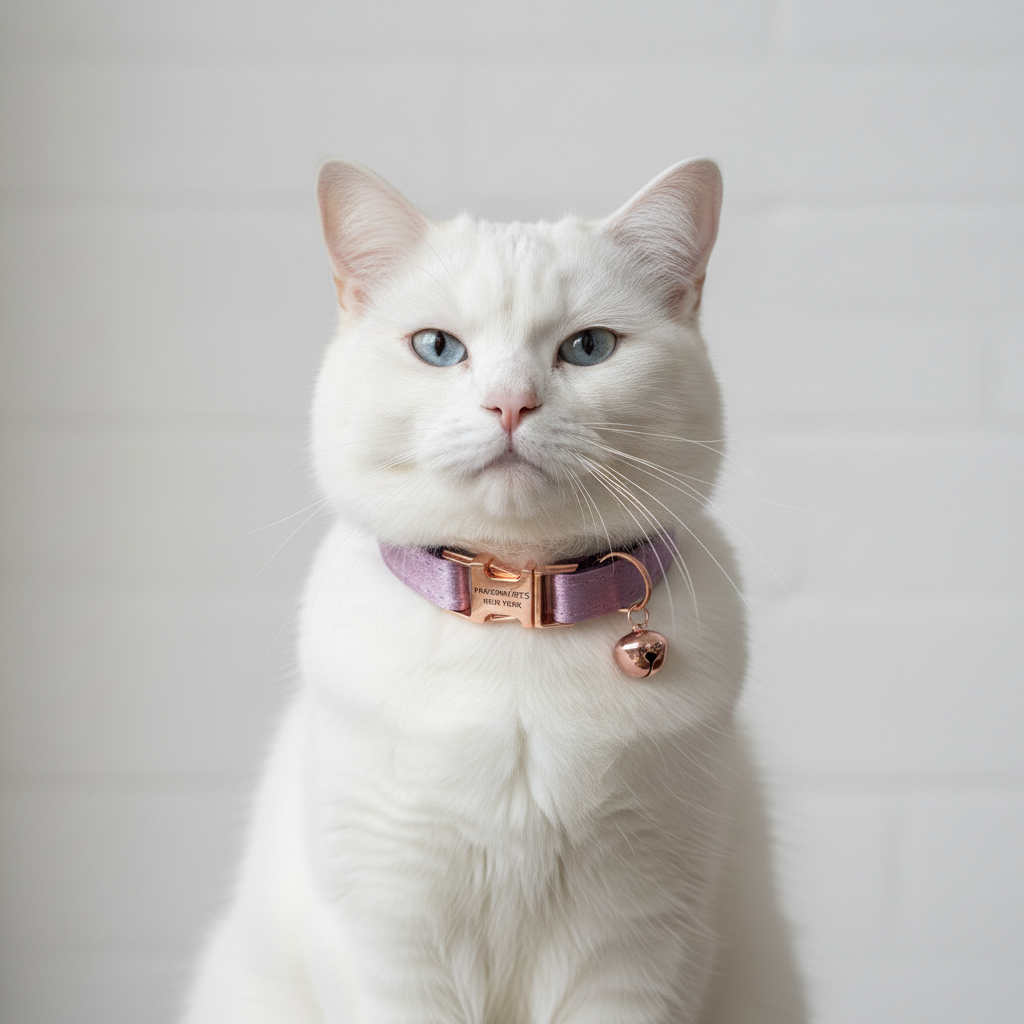 Dog & Cat Collar - Silver Purple