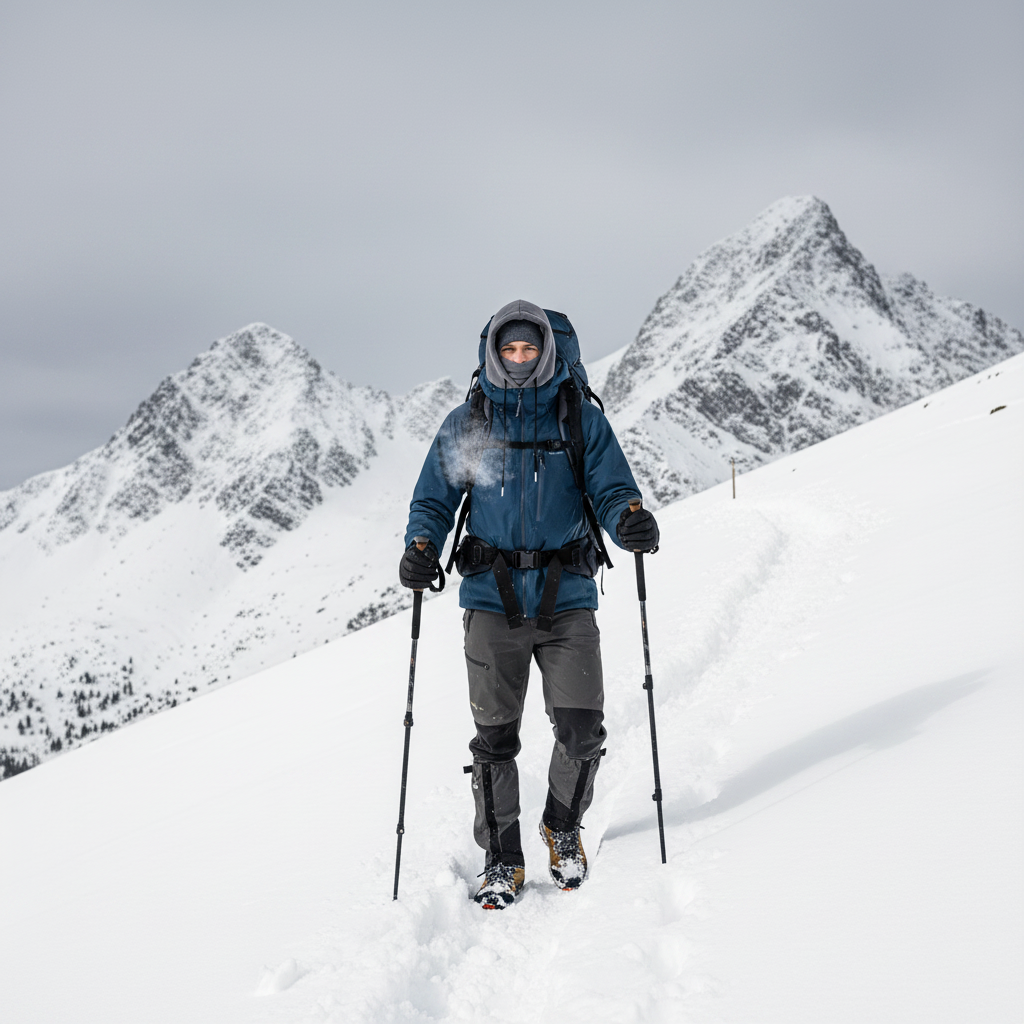 Polar fleece balaclava and neck warmer for skiing and outdoor adventures