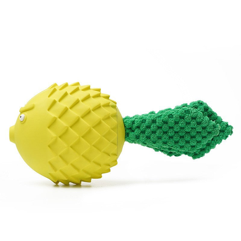 Squeaky Rubber Dog Chew Toy | Interactive Molar & Teeth Cleaning Toy for Dogs