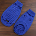 Dog & Cat Cable Knit Sweater - Dark Blue