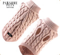 Extra Warm Dog & Cat Cable Knit Turtleneck Sweater - Beige