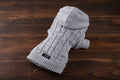 Extra Warm Dog or Cat sweater With Hood - Grey
