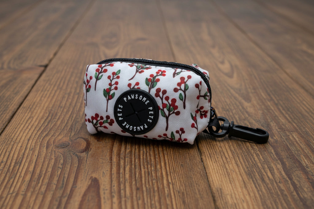 Waste Bag Holder - Red Floral
