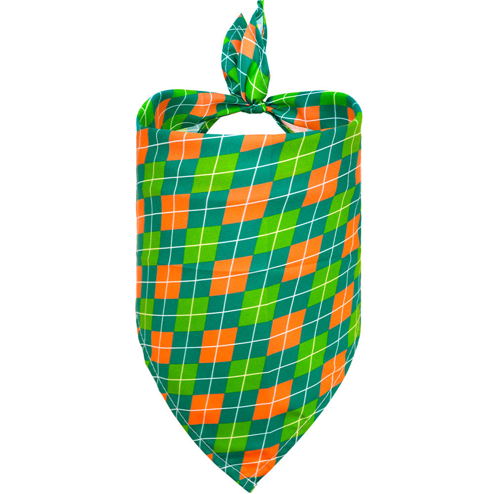 St. Patrick's Day Dog & Cat Bandana | Shamrock Triangle Scarf, 9 Patterns, S & M