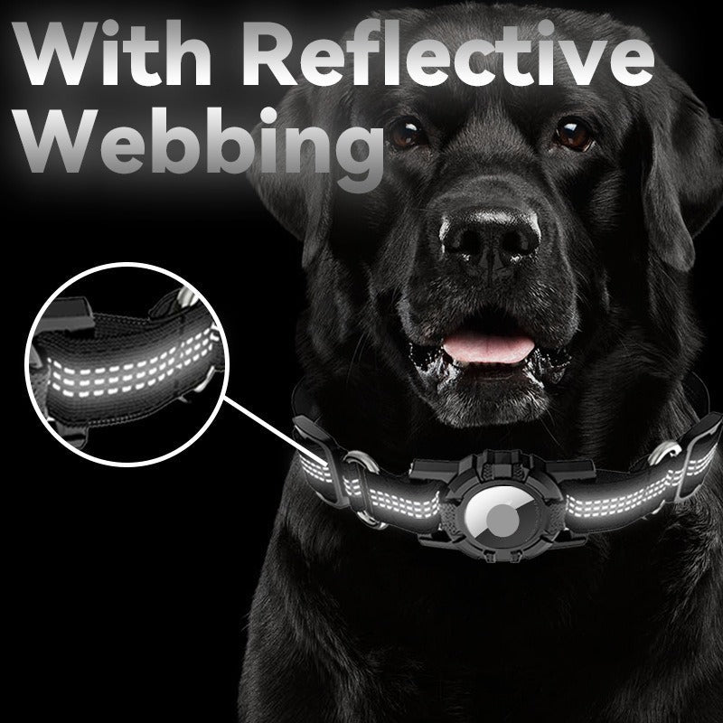GPS Tracker Dog Collar – Nylon Safety Collar with Locator Holder