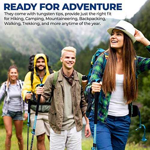 Yatta Life Adventure Pro aluminum collapsible trekking poles with cork EVA grip - all-season hiking sticks
