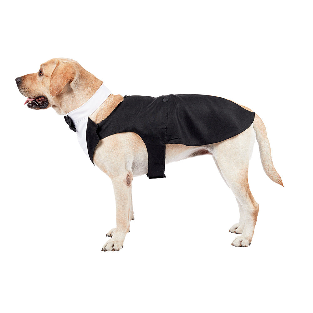 Dog Tuxedo Suit – British-Style Bowtie Gentleman Outfit for Dogs