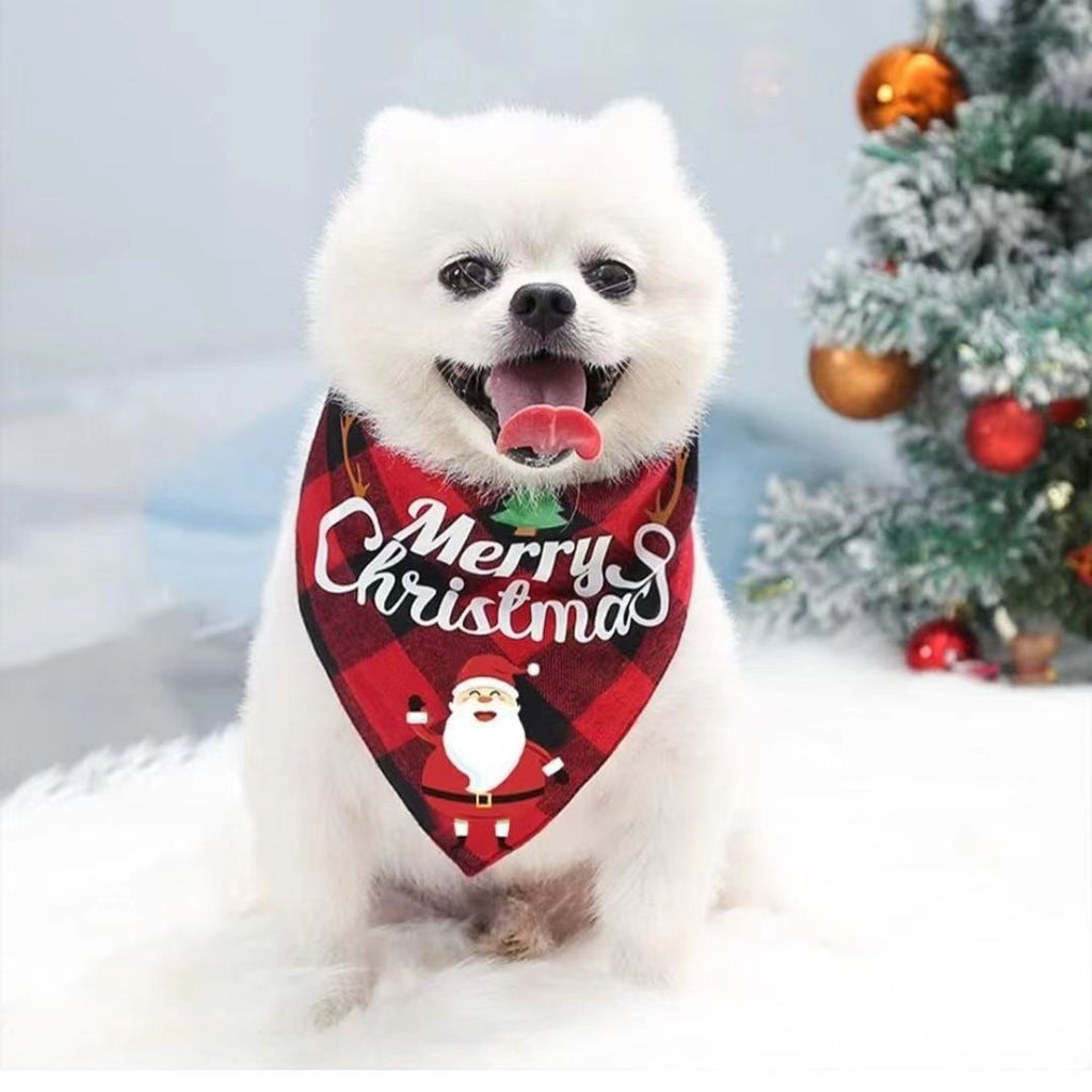 Christmas pet bandana scarf for dogs and cats - holiday neckerchief