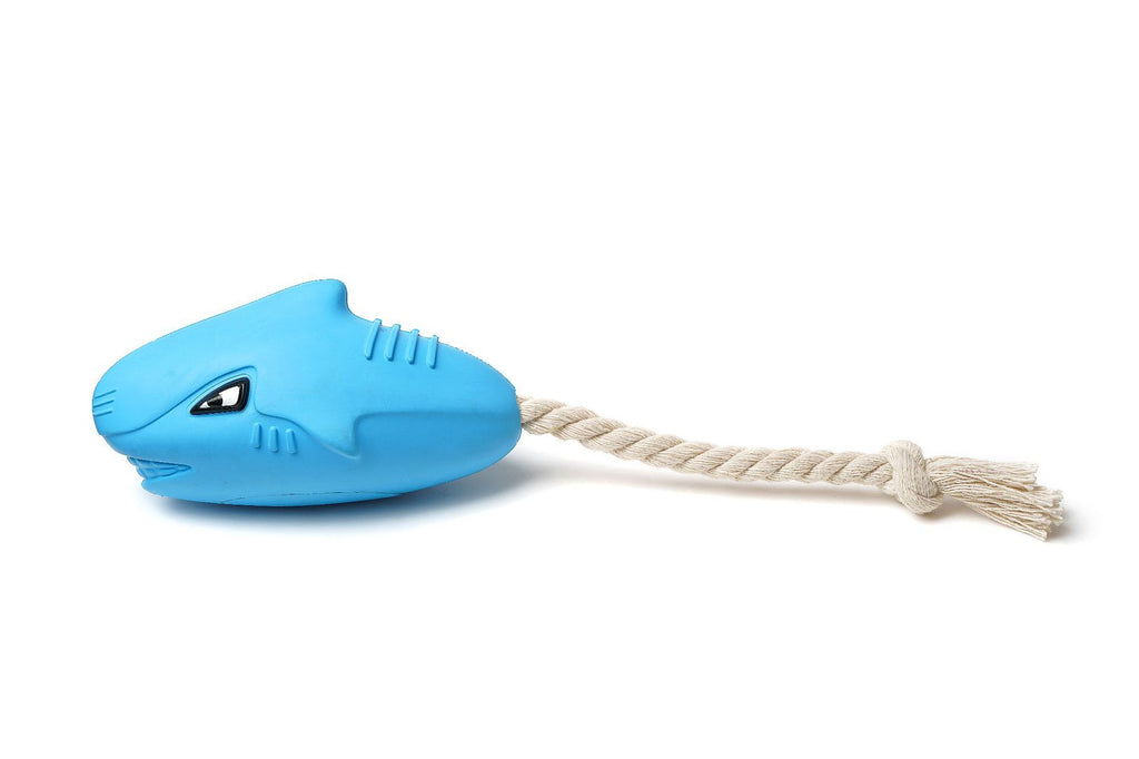 Squeaky Rubber Shark Dog Toy | Bite-Resistant Chew & Molar Toy for Dogs