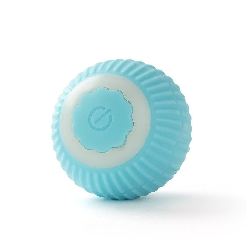Electric smart rolling ball cat toy - self-entertaining anti-boredom ball in Blue vertical stripe 