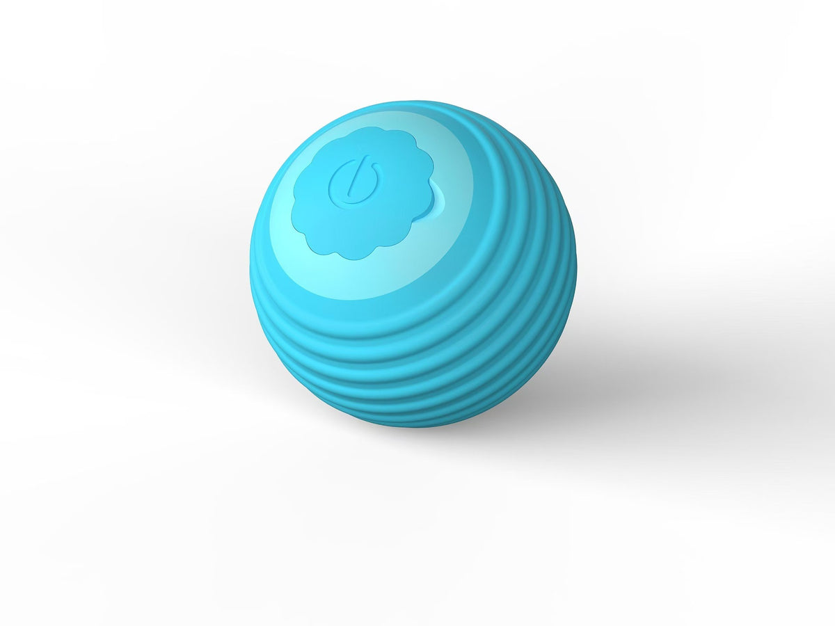 Electric smart rolling ball cat toy - self-entertaining anti-boredom ball in Blue horizontal stripe