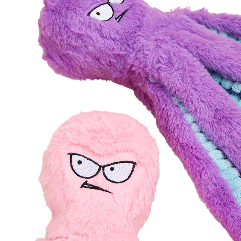 Angry Octo Plush Dog Toy