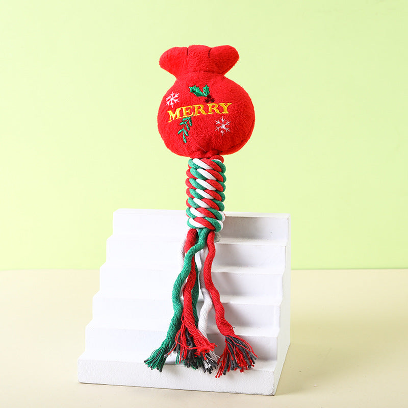 Christmas Plush Rope Dog Toy