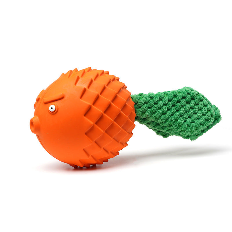 Squeaky Rubber Dog Chew Toy | Interactive Molar & Teeth Cleaning Toy for Dogs