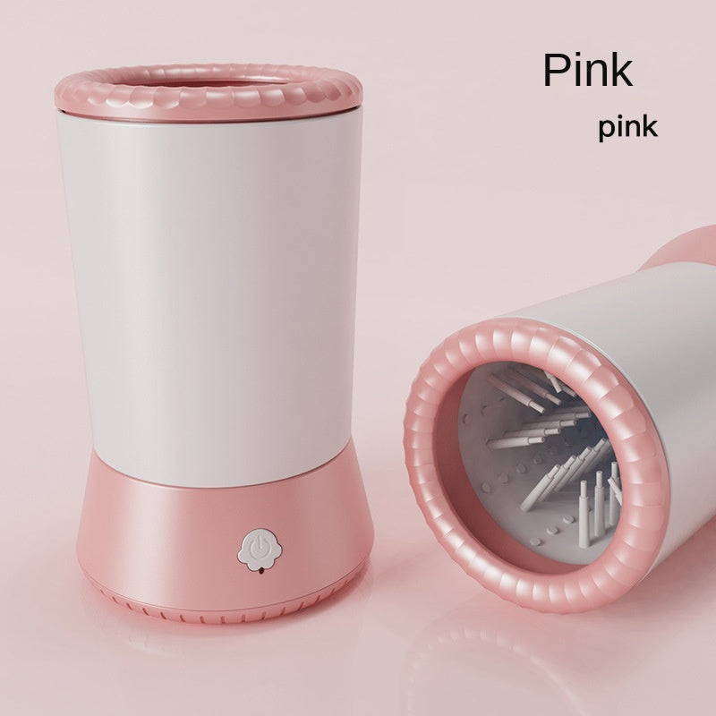 Smart automatic electric pet paw cleaner and foot bath for dogs and cats - Pink  - standard or motor upgraded