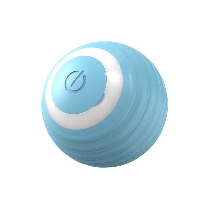 Electric smart rolling ball cat toy - self-entertaining anti-boredom ball in  Blue horizontal stripe