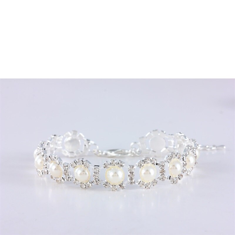 Cat Pearl Rhinestone Necklace Collar
