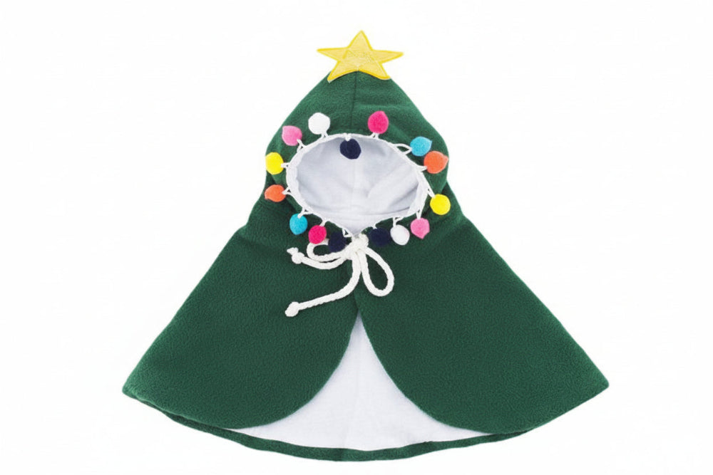 Christmas tree cape costume for cats and dogs - Green holiday cape