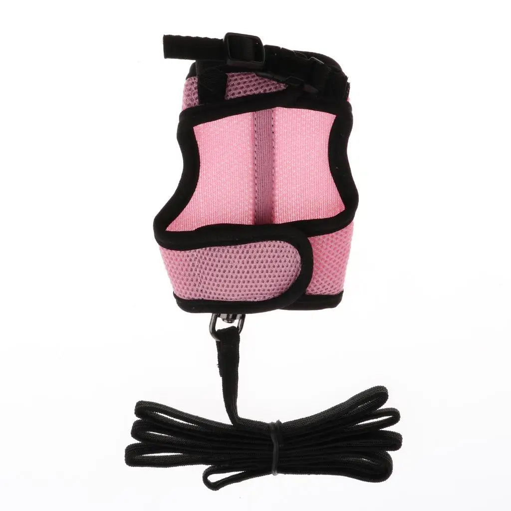 Multifunctional Vest Harness Leash for Hamster Guinea Pig Rabbit Ferret Small Pet Breathable Mesh Rope Walking Accessory