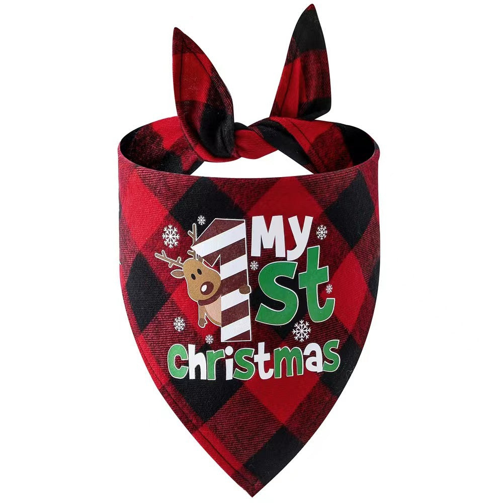 Christmas pet bandana scarf for dogs and cats - holiday neckerchief