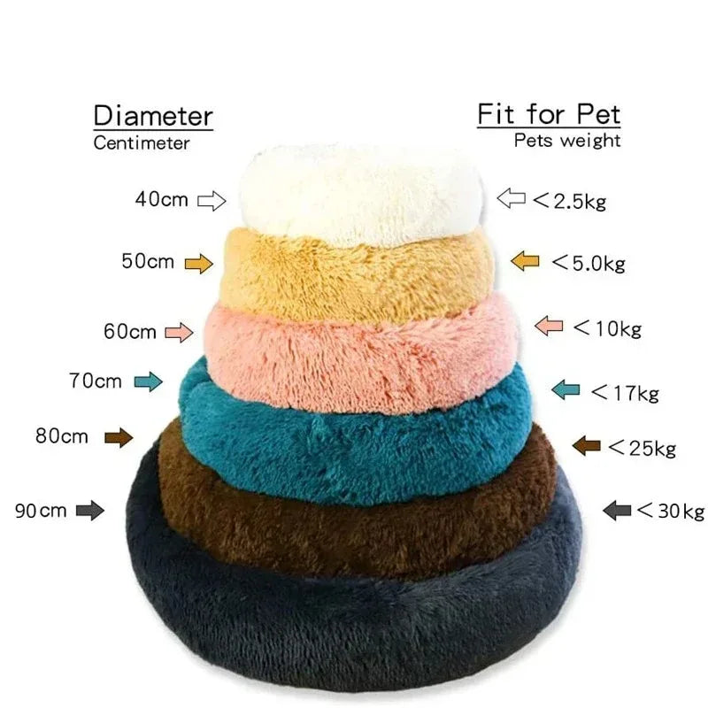 Fluffy Round Donut Pet Bed