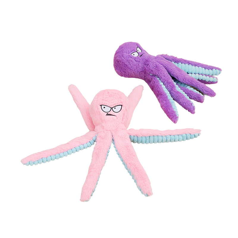 Angry Octo Plush Dog Toy