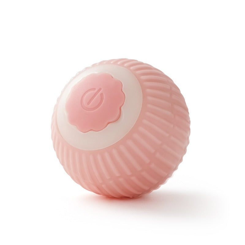 Electric smart rolling ball cat toy - self-entertaining anti-boredom ball in Pink vertical stripe 