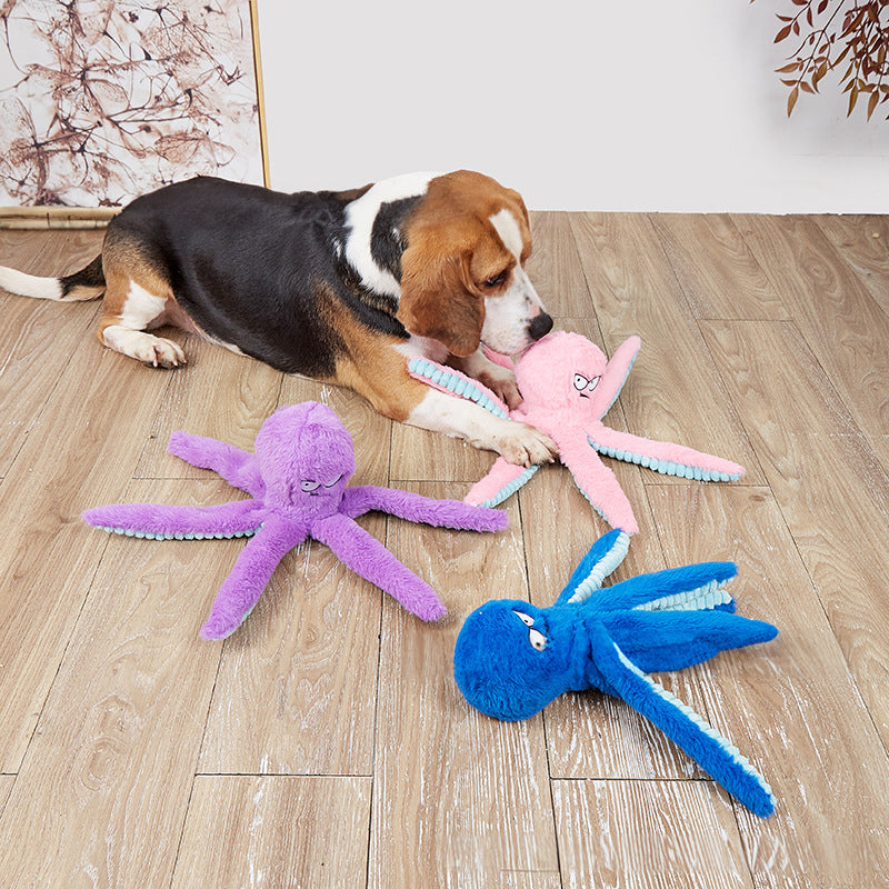 Angry Octo Plush Dog Toy
