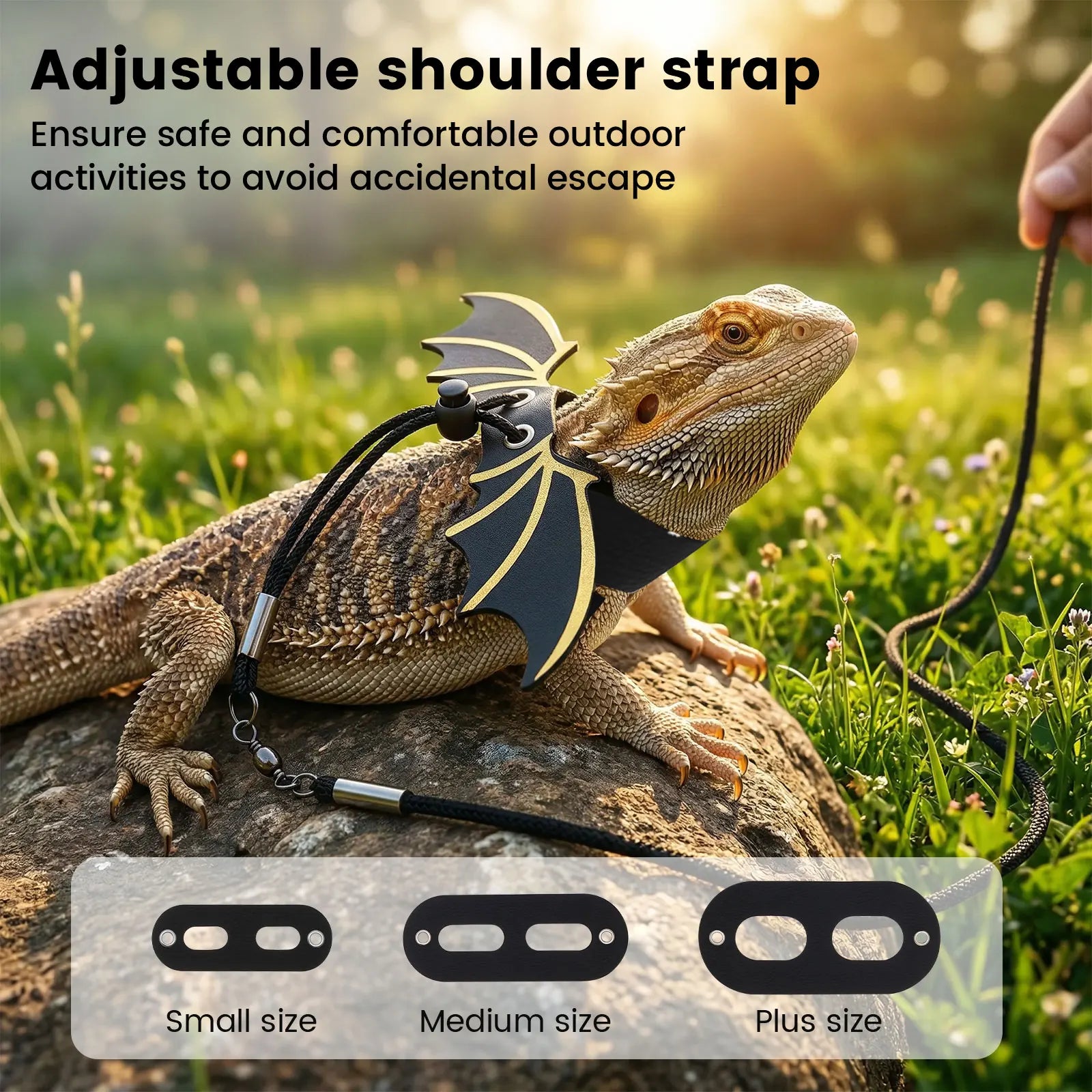 Bearded Dragon Harness, Leash & Carrier Set - 3 Piece